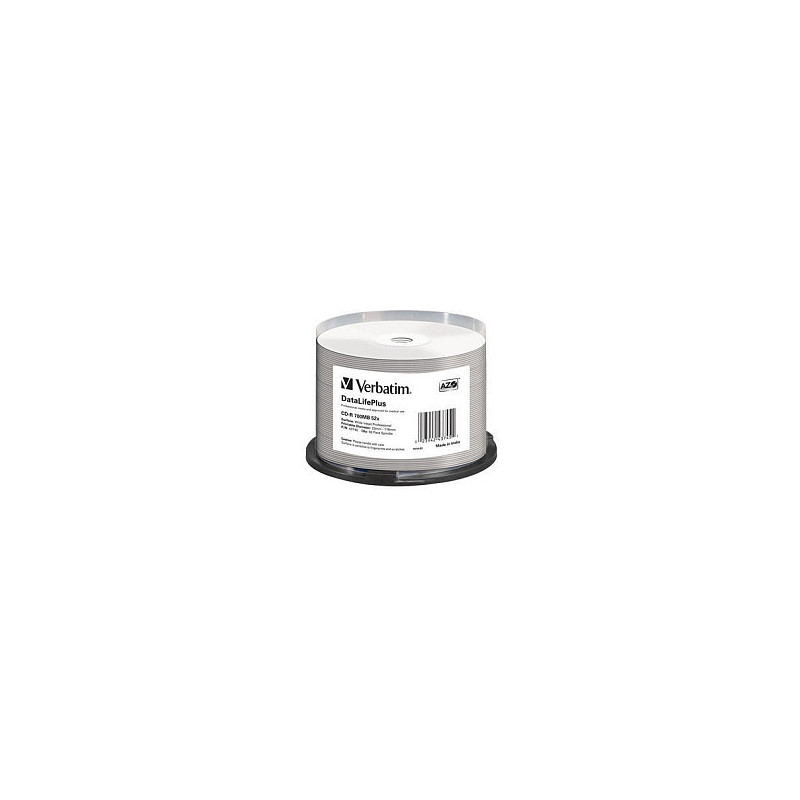 1x50 Verbatim CD-R 80 / 700MB 52x baltas platus spausdinimas NON-ID