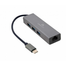 Gembird USB-C į LAN RJ45 / USB šakotuvas A-CMU3-LAN-01