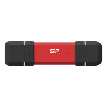„Silicon Power DS72 250GB“ dvigubas USB-C USB-A 3.2 atmintis, 2.5 mm, „Ed“