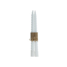 Table candles, 2 pcs, white color.