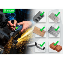 Angle grinder 125 mm 850 W + 10 discs W27477 WUBER