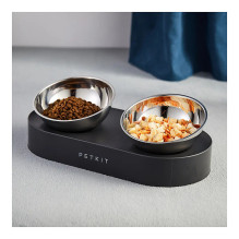 PETKIT Katzennapf Nano Metall erhht Edelstahl 15 Grad geneigt rutschfest