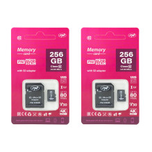 2-piece PNI 256GB MicroSD memory card pack with Class 10 SD adapter, 80 Mb / s, V30 2-piece PNI 256GB MicroSD memory card pack with Class 10 SD adapter, 80 Mb / s, V30