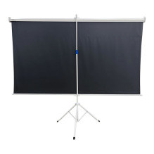 PROJECTION SCREEN 100inch 169 220x125CM WHITE PVC SEMI-AUTO ROLLER with STAND PSR-100