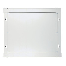 9U Rack spintelė 600x450 pilkos stiklinės durys
