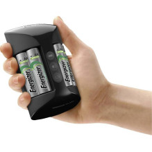 Baterijų Įkroviklis - Energizer Pro Įkroviklis 2 arba 4 NiMH AA / AAA Baterijoms su LED Indikatoriumi, 2000 mAh, Juodas Baterijų Įkroviklis - Energizer Pro Įkroviklis 2 arba 4 NiMH AA / AAA Baterijoms su LED Indikatoriumi, 2000 mAh, Juodas
