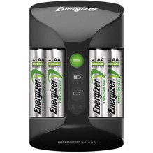 Baterijų Įkroviklis - Energizer Pro Įkroviklis 2 arba 4 NiMH AA / AAA Baterijoms su LED Indikatoriumi, 2000 mAh, Juodas Baterijų Įkroviklis - Energizer Pro Įkroviklis 2 arba 4 NiMH AA / AAA Baterijoms su LED Indikatoriumi, 2000 mAh, Juodas