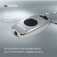 LED Raktų Pakabuko Žibintuvėlis - Varta METAL KEY CHAIN 16603 LED Žibintuvėlis 5 mm 15 Liumenų 15 Valandų LED Raktų Pakabuko Žibintuvėlis - Varta METAL KEY CHAIN 16603 LED Žibintuvėlis 5 mm 15 Liumenų 15 Valandų