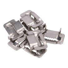 , Steel clamp , for 20mm steel strap, with jags