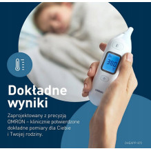 Termometras - OMRON GENTLE TEMP 533, 1 Sekundės Skaitymas, 30 Atmintis, Be Dangtelių - Balta Termometras - OMRON GENTLE TEMP 533, 1 Sekundės Skaitymas, 30 Atmintis, Be Dangtelių - Balta