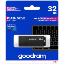 USB Atmintinė - GoodRam UME3 32GB, 60MB / s Skaitymas, 20MB / s Rašymas, Juoda USB Atmintinė - GoodRam UME3 32GB, 60MB / s Skaitymas, 20MB / s Rašymas, Juoda