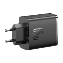 Įkroviklis - Baseus 65W 3-Port USB-C & USB-A Greitas Įkroviklis, Juodas Įkroviklis - Baseus 65W 3-Port USB-C & USB-A Greitas Įkroviklis, Juodas