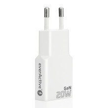 Įkroviklis - everActive SC-340Q 20W 1xUSB 1xUSB-C Greitas Įkrovimas Juodas Įkroviklis - everActive SC-340Q 20W 1xUSB 1xUSB-C Greitas Įkrovimas Juodas