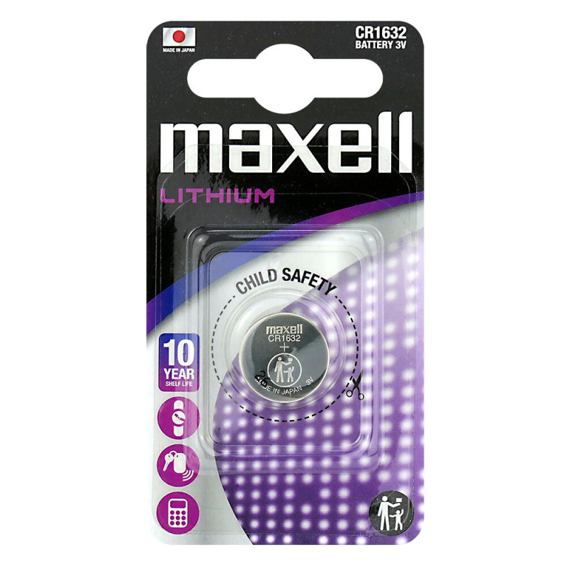 Baterija - Maxell CR1632 3V 140mAh Monetos Elementas