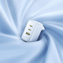 Sieninis Įkroviklis - Baseus EnerFill FE22 100 W GaN, 2 USB-C + USB-A Sieninis Įkroviklis - Baseus EnerFill FE22 100 W GaN, 2 USB-C + USB-A