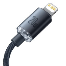 Įkroviklis - Baseus CAJY000301 USB-C To Lightning 20W PD 2M Nėriniai Juodas