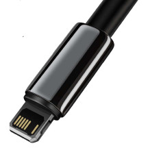 Telefonų Įkroviklio Laidas - Baseus CALWJ-A01 2M USB Lightning 2.4A 480 Mbps Juodas Telefonų Įkroviklio Laidas - Baseus CALWJ-A01 2M USB Lightning 2.4A 480 Mbps Juodas