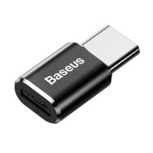 Adapteris - Baseus CAMOTG-01 Micro USB Į USB-C Keitiklis, 2.4A Įkrovimas, Juodas Adapteris - Baseus CAMOTG-01 Micro USB Į USB-C Keitiklis, 2.4A Įkrovimas, Juodas