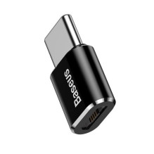 Adapteris - Baseus CAMOTG-01 Micro USB Į USB-C Keitiklis, 2.4A Įkrovimas, Juodas Adapteris - Baseus CAMOTG-01 Micro USB Į USB-C Keitiklis, 2.4A Įkrovimas, Juodas