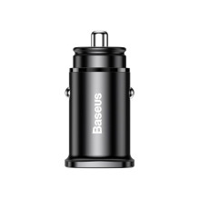 Automobilio Įkroviklis - Baseus 30W 1xUSB 1xUSB-C Greitas Įkrovimas Kompaktiškas - Juodas