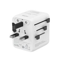 Adapteris - Morre M470 20W 2xUSB-C 1xUSB-A Kelioninis Įkroviklis Juodas