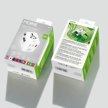 Adapteris - Morre M470 20W 2xUSB-C 1xUSB-A Kelioninis Įkroviklis Juodas
