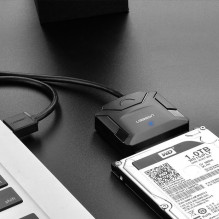 Adapteris - Ugreen CR108 20611 USB 3.0 Į SATA Kietojo Disko Keitiklis 6 Gbps Juodas Adapteris - Ugreen CR108 20611 USB 3.0 Į SATA Kietojo Disko Keitiklis 6 Gbps Juodas