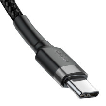 USB-C Įkrovimo Kabelis - Baseus CATKLF-HG1 60W 480 MB / s 2.0m Nailono Apsukta Juoda USB-C Įkrovimo Kabelis - Baseus CATKLF-HG1 60W 480 MB / s 2.0m Nailono Apsukta Juoda