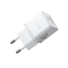 Įkroviklis - Baseus 20W Dual USB-A & USB-C Greitas Įkroviklis Su Saugos Apsaugomis Juodas Įkroviklis - Baseus 20W Dual USB-A & USB-C Greitas Įkroviklis Su Saugos Apsaugomis Juodas