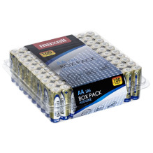 Baterija - Maxell LR6 AA 100-vnt. Alkalinės Baterijos, Ilgalaikė Galia, Juoda Baterija - Maxell LR6 AA 100-vnt. Alkalinės Baterijos, Ilgalaikė Galia, Juoda