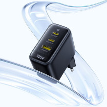 Sieninis Įkroviklis - Baseus EnerFill FE22 100 W GaN 2x USB-C + USB-A Sieninis Įkroviklis - Baseus EnerFill FE22 100 W GaN 2x USB-C + USB-A