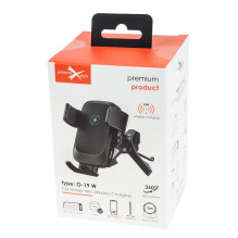 Belaidis automobilinis telefono įkroviklis ir laikiklis - EXTREME O-19W Qi 15 W Juodas Belaidis automobilinis telefono įkroviklis ir laikiklis - EXTREME O-19W Qi 15 W Juodas