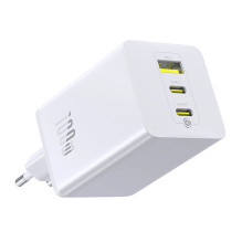 Nešiojamojo kompiuterio Įkroviklis - Baseus 100W USB-C Dual Port Fast Charger With USB-A, Juodas Nešiojamojo kompiuterio Įkroviklis - Baseus 100W USB-C Dual Port Fast Charger With USB-A, Juodas