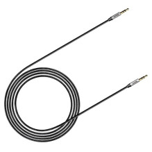 Garso Kabelis - Baseus CAM30-BS1 1.0m Auksu Padengtas 3.5mm AUX Juodas
