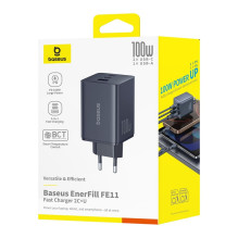 Įkroviklis - Baseus 100W USB-C 2xUSB-C 1xUSB-A Greitas Įkrovimas Įkroviklis - Baseus 100W USB-C 2xUSB-C 1xUSB-A Greitas Įkrovimas