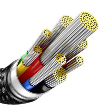 USB-C Įkrovimo Kabelis - Baseus CAWJ040001 240W Greitas Įkrovimas 480 MB / s Duomenų Perdavimo Juodas