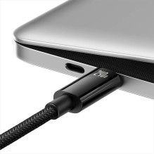 USB-C Įkrovimo Kabelis - Baseus CAWJ040001 240W Greitas Įkrovimas 480 MB / s Duomenų Perdavimo Juodas