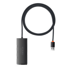 USB Šakotuvas - Baseus WKQX030101 4 Prievadų USB 3.0 5 Gbps Šakotuvas Su LED Indikatoriumi