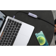 Adapteris - Ugreen CM483 USB-C Iki Gigabit RJ45 Ethernet Tinklo Adapteris, 1000 Mbps, Juodas