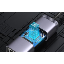 Adapteris - Ugreen CM483 USB-C Iki Gigabit RJ45 Ethernet Tinklo Adapteris, 1000 Mbps, Juodas