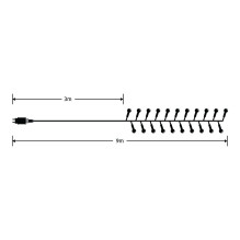 Dekoratyvinės LED Girliandos - Modee ML-C2015 6M 576LED Šilta Balta IP44 Dekoratyvinės LED Girliandos - Modee ML-C2015 6M 576LED Šilta Balta IP44