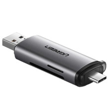 Atminties Kortelių Skaitytuvas - Ugreen CM185 USB 3.0 USB-C SD / microSD Kortelių Skaitytuvas Juodas Atminties Kortelių Skaitytuvas - Ugreen CM185 USB 3.0 USB-C SD / microSD Kortelių Skaitytuvas Juodas
