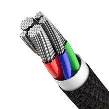 Telefonų Įkroviklio Laidas - Baseus CATLGD-01 USB-C Į Lightning 20W PD 1.0m Nailono Pintas Juodas Telefonų Įkroviklio Laidas - Baseus CATLGD-01 USB-C Į Lightning 20W PD 1.0m Nailono Pintas Juodas