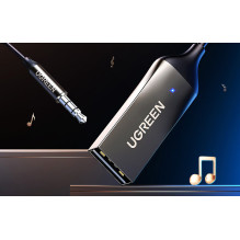 Garso Imtuvas - UGREEN CM309 Bluetooth 5.4, 3.5mm AUX, Pokalbiai Be Rankų, Juoda Garso Imtuvas - UGREEN CM309 Bluetooth 5.4, 3.5mm AUX, Pokalbiai Be Rankų, Juoda