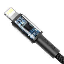 Telefonų Įkroviklio Laidas - Baseus CATLGD-01 USB-C Į Lightning 20W PD 1.0m Nailono Pintas Juodas Telefonų Įkroviklio Laidas - Baseus CATLGD-01 USB-C Į Lightning 20W PD 1.0m Nailono Pintas Juodas
