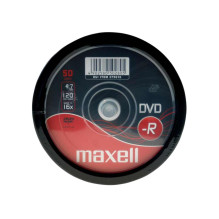 DVD-R Diskas - Maxell Płyta DVD-R 4.7GB 16x Cake Box 50 Diskų Baltas DVD-R Diskas - Maxell Płyta DVD-R 4.7GB 16x Cake Box 50 Diskų Baltas