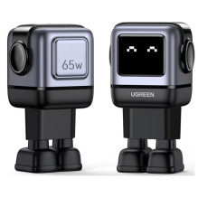 Įkrovimo Stotis - Ugreen 65W 1xUSB 2xUSB-C Greitas Įkroviklis Su LED Ekranu Juodas Įkrovimo Stotis - Ugreen 65W 1xUSB 2xUSB-C Greitas Įkroviklis Su LED Ekranu Juodas