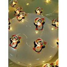 Dekoratyvinė LED Šviesa - Lampki Pingwin BAT Modee 0.9m 10LED Šiltai Balti Pingvinai Dekoratyvinė LED Šviesa - Lampki Pingwin BAT Modee 0.9m 10LED Šiltai Balti Pingvinai