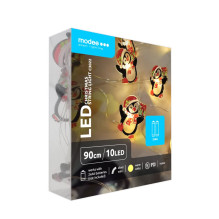 Dekoratyvinė LED Šviesa - Lampki Pingwin BAT Modee 0.9m 10LED Šiltai Balti Pingvinai Dekoratyvinė LED Šviesa - Lampki Pingwin BAT Modee 0.9m 10LED Šiltai Balti Pingvinai