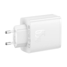 Įkroviklis - Baseus 65W 3-Port USB-C & USB-A Greitas Įkroviklis Įkroviklis - Baseus 65W 3-Port USB-C & USB-A Greitas Įkroviklis